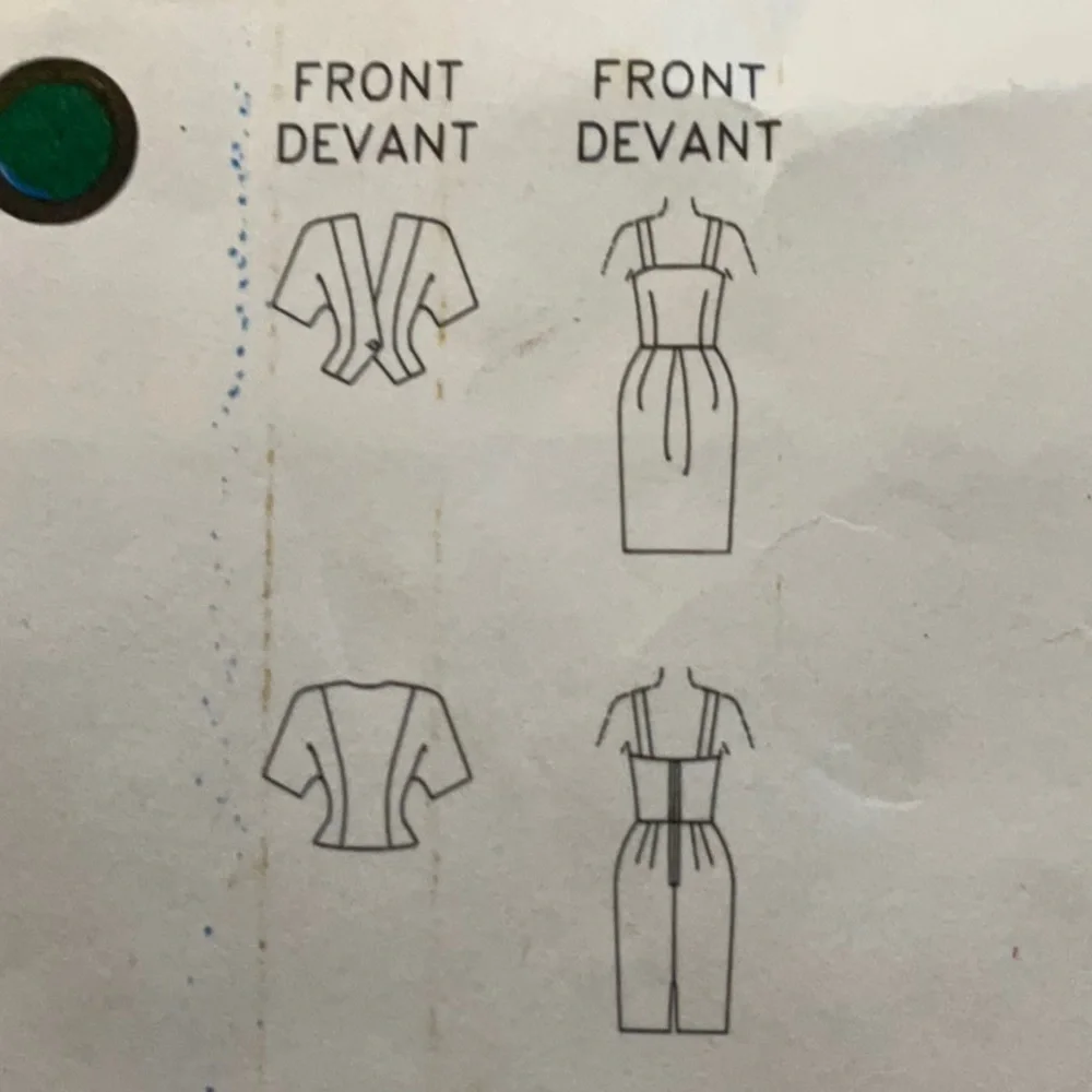 Vintage Very Easy Very Vogue 7475 Pattern Misses’/Misses’ Petite Jacket & Dress